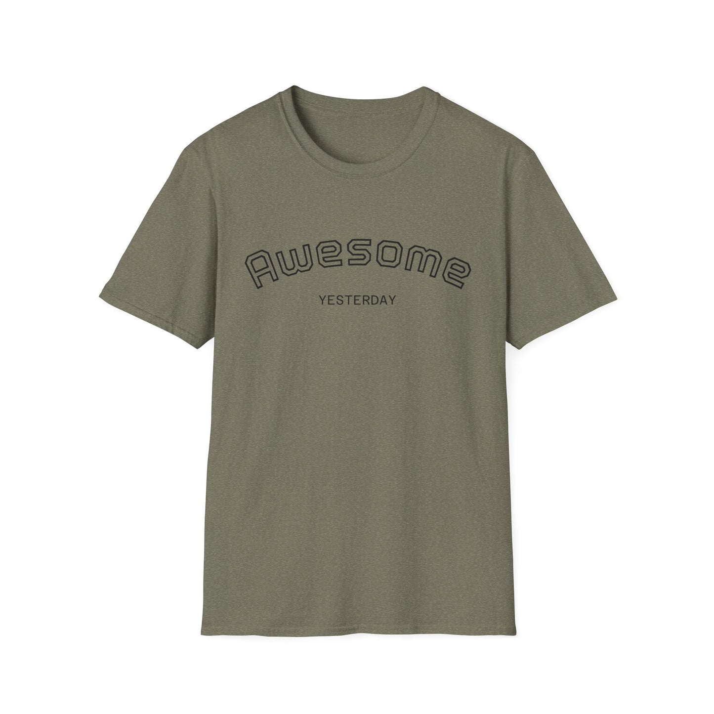 Awesome Yesterday Unisex Softstyle T-Shirt, Casual Tee for Everyday Wear, Great for Birthdays, Celebrations, or Just Because