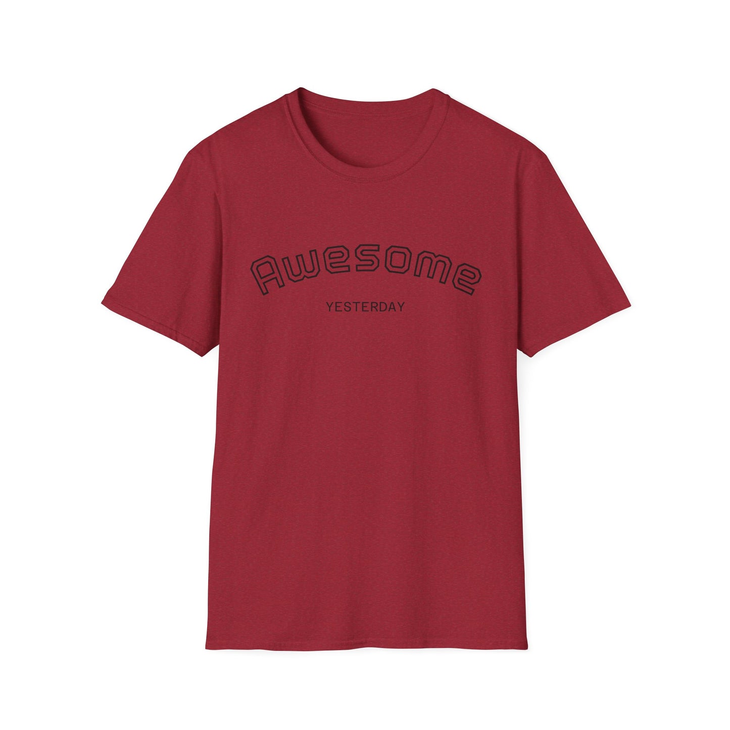 Awesome Yesterday Unisex Softstyle T-Shirt, Casual Tee for Everyday Wear, Great for Birthdays, Celebrations, or Just Because