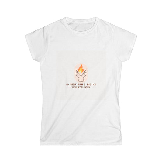 Women's Motivational Tee - Inner Fire Reiki, Spiritual Growth Shirt, Wellness Gift, Yoga Top, Mindfulness Apparel